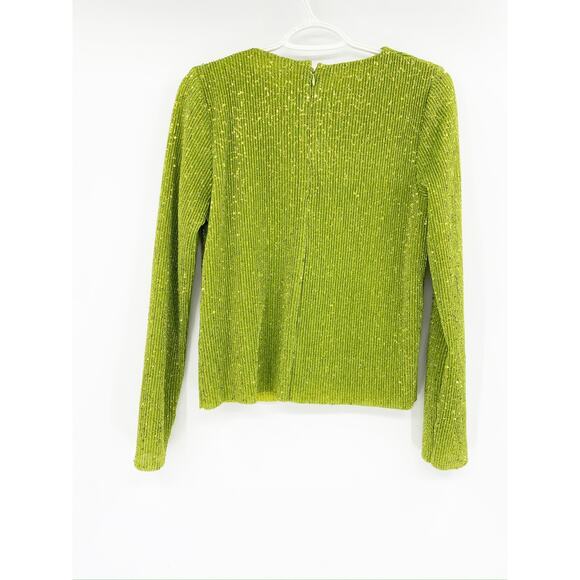 Stine Goya Denise Green Sequined Long Sleeve Top Size XS - Picture 7 of 7